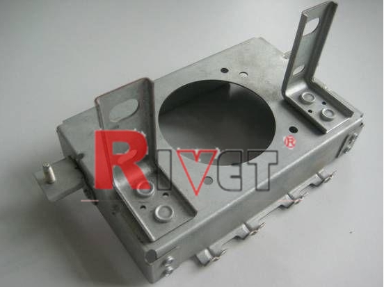 Rivetless riveting machine processed sample